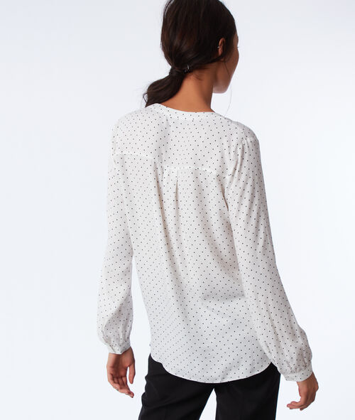 Blusa cuello tunecino de lunares Blusa cuello tunecino de lunares
