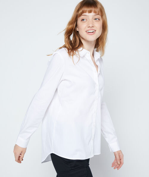 Camisa de algod&oacute;n blanco.