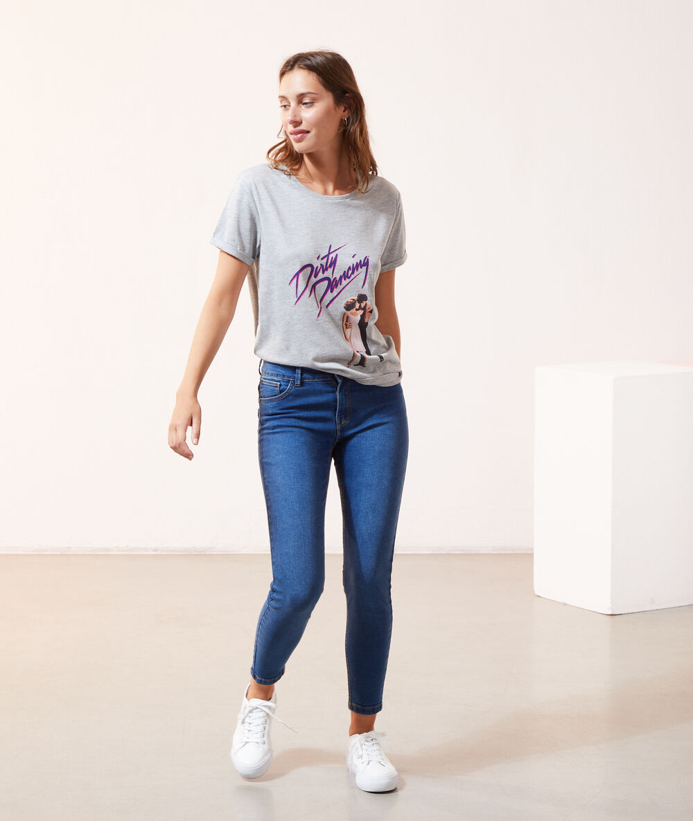 Camiseta 'dirty dancing' c.gris jaspeado.