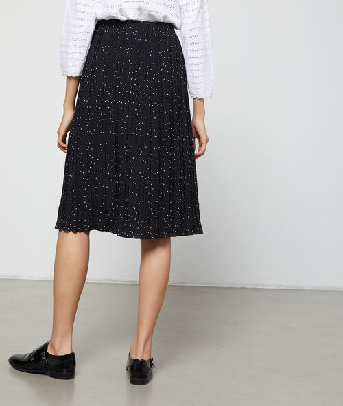 Falda midi plisada estampado de lunares Falda midi plisada estampado de lunares