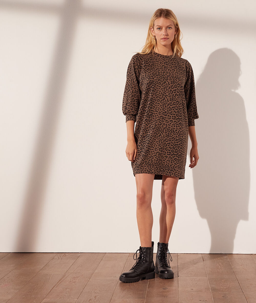 Vestido sudadera leopardo leopardo.