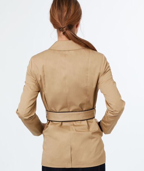 Gabardina corta c.beige.