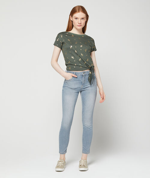 Vaquero ajustado denim.