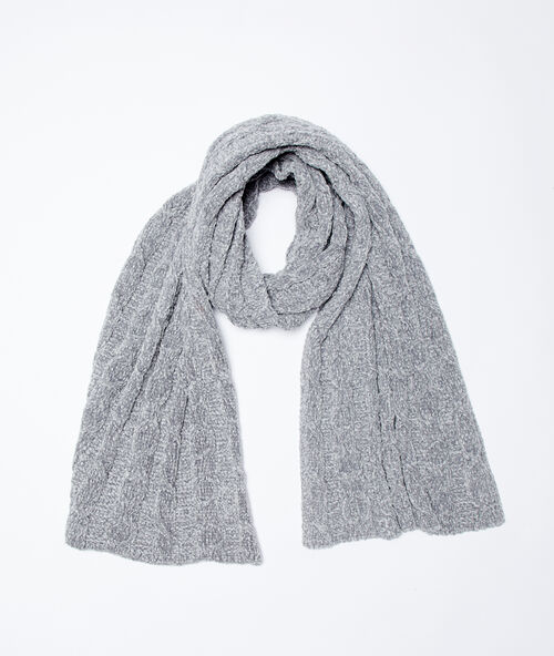 Bufanda punto de felpilla c.gris.
