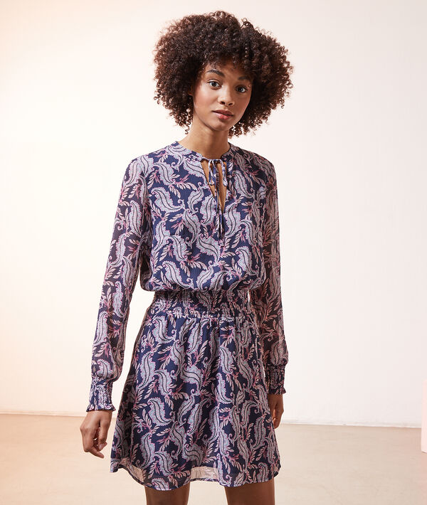 Robe fluide smockée imprimé fleuri Robe fluide smockée imprimé fleuri