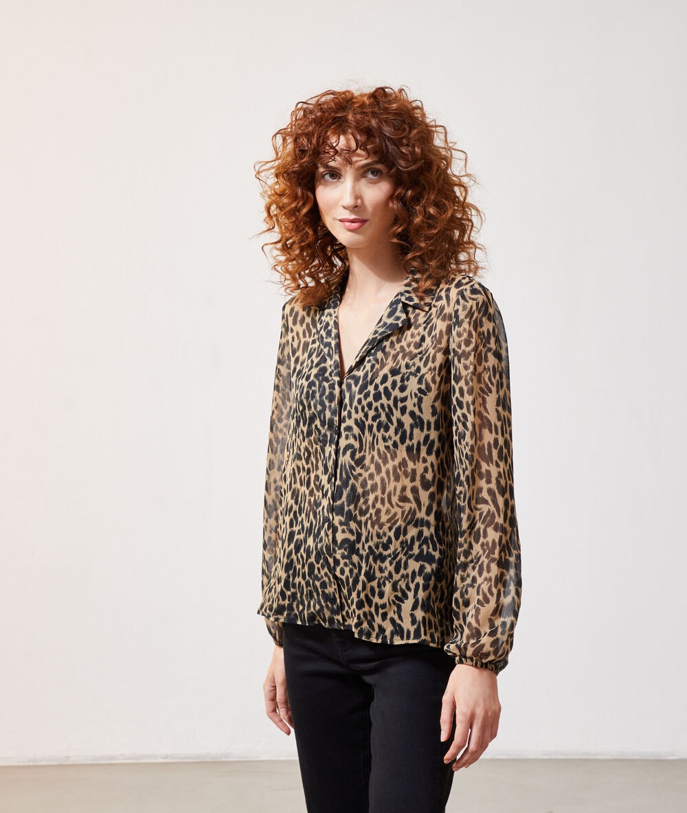 Blusa estampado leopardo c.camel.
