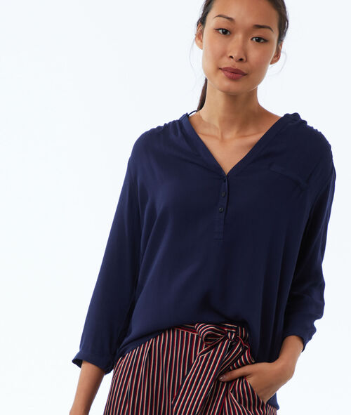 Blusa lisa manga 3/4 Blusa lisa manga 3/4