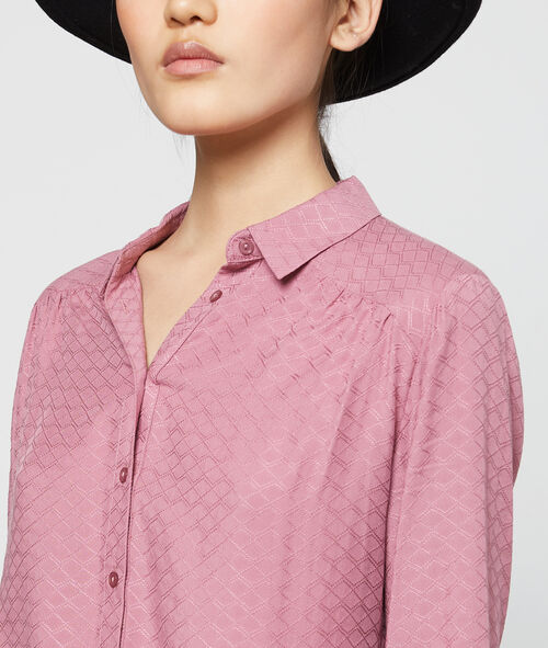 Camisa anudada con estampado Jacquard Camisa anudada con estampado Jacquard