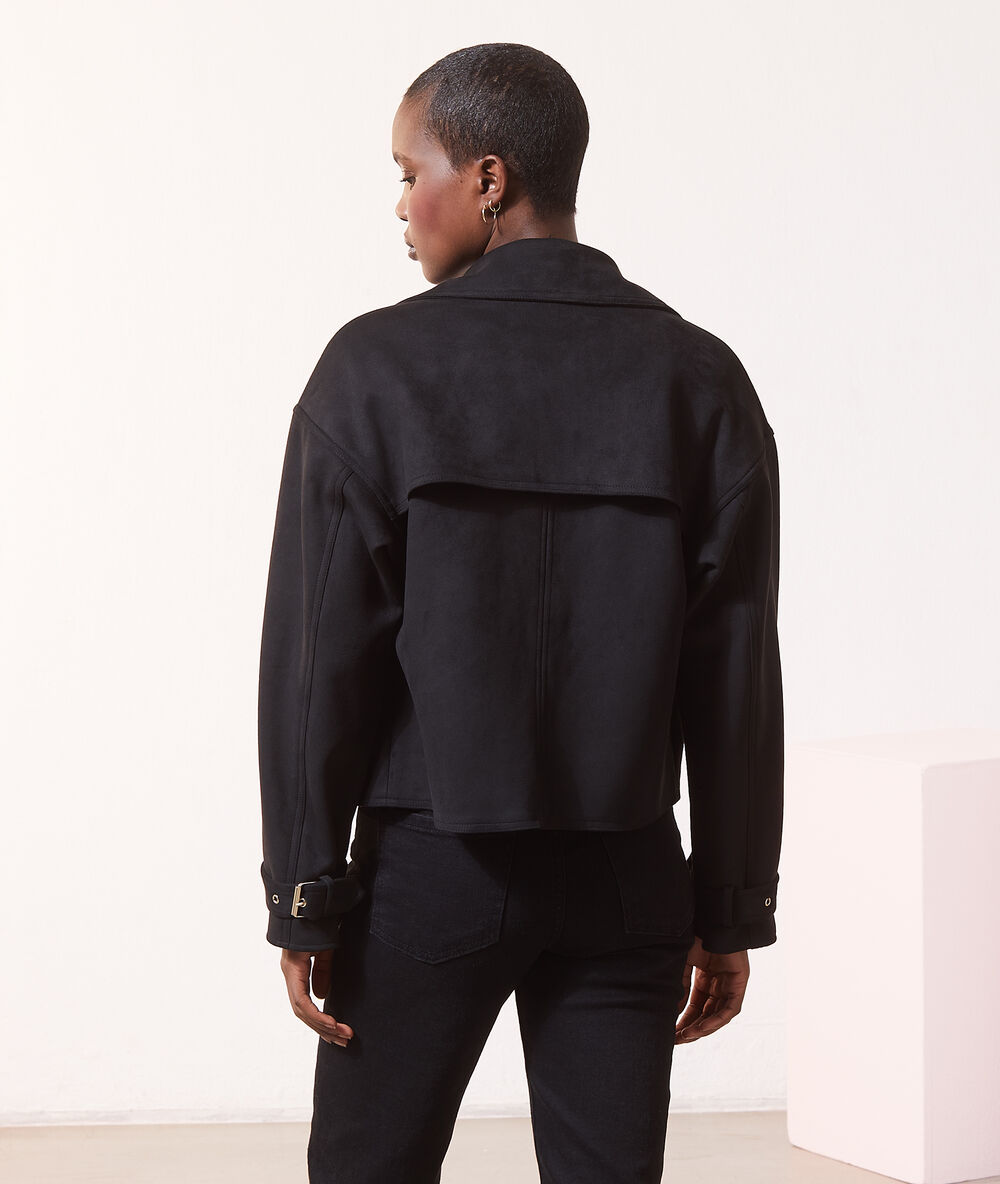 Chaqueta tipo biker, efecto ante c.camel.