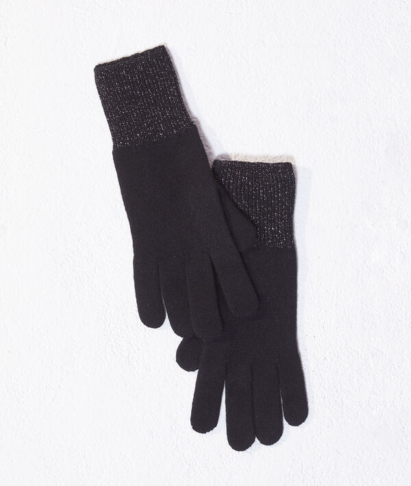 Gants à fils métallisés en laine Gants à fils métallisés en laine