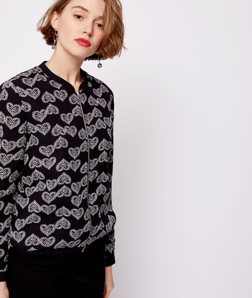 Bomber estampado de corazones Bomber estampado de corazones