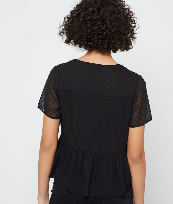 Blusa mangas de plumetis Blusa mangas de plumetis