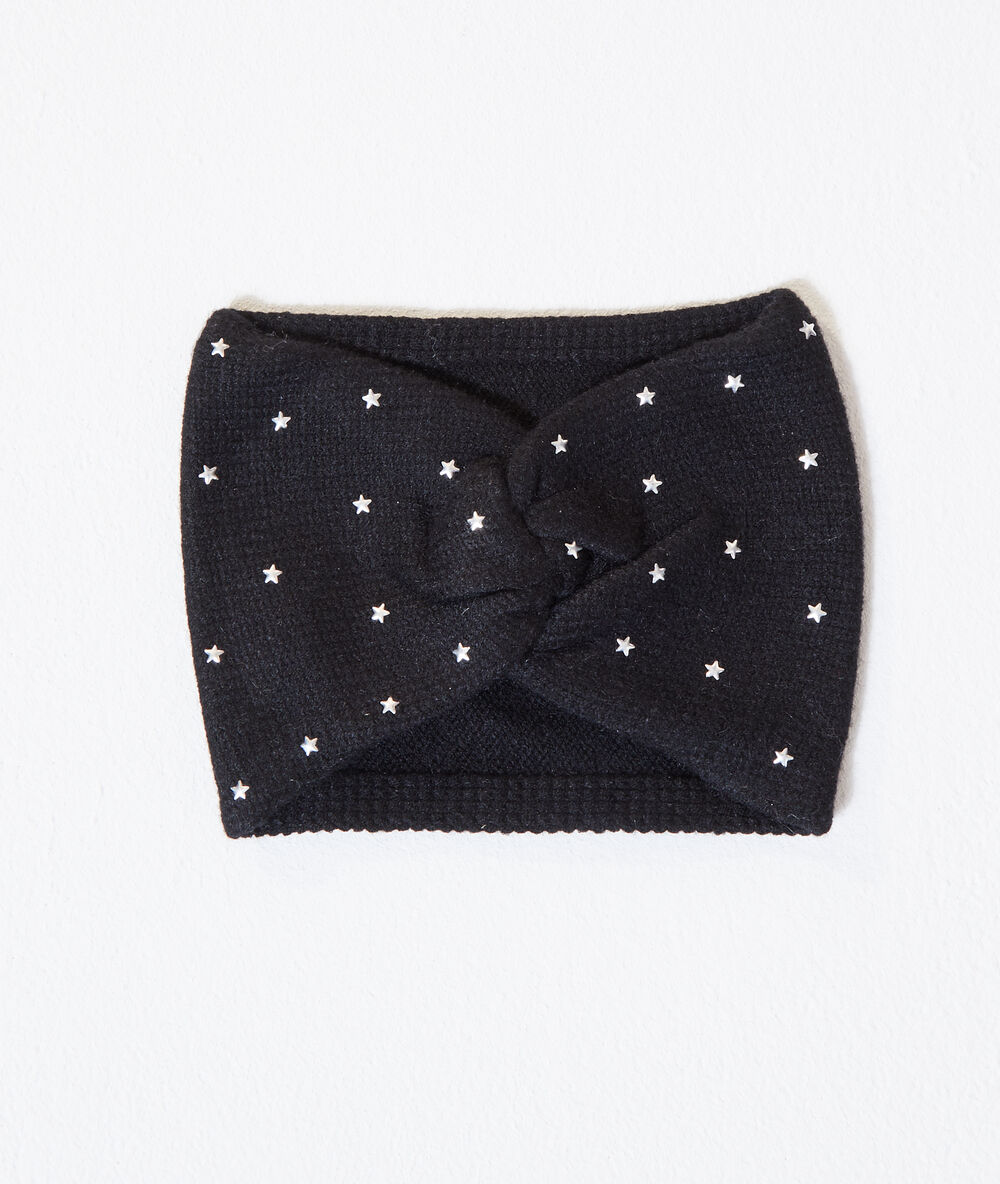 Headband détail étoile noir.