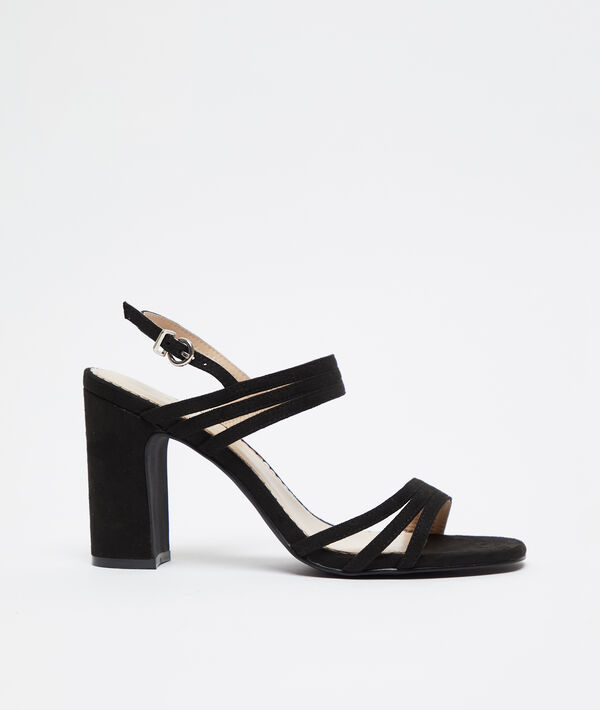 Sandalias de talón efecto ante Sandalias de talón efecto ante