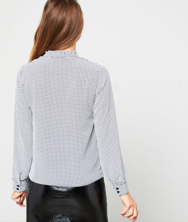 Camisa cuello cisne de cuadros Camisa cuello cisne de cuadros