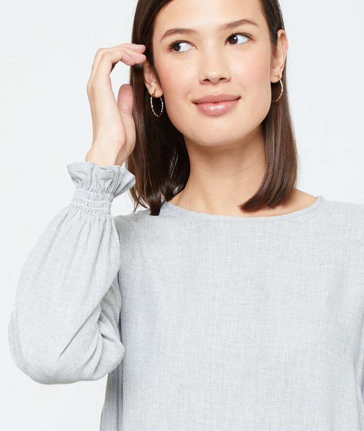 Blusa con la espalda abotonada c.gris.