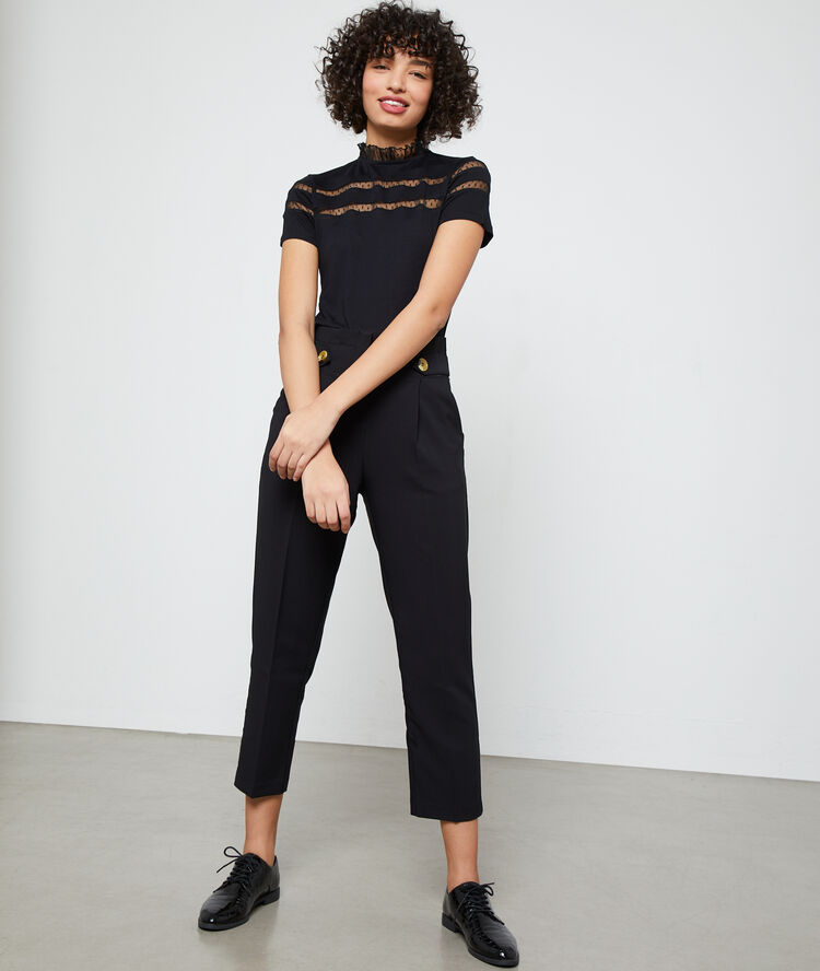 Pantalón talle alto negro.