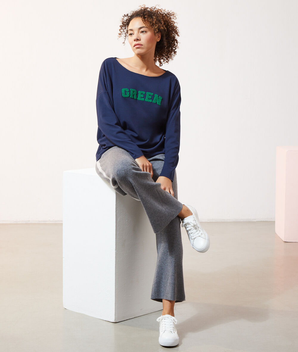 Sudadera ‘green’ azul marino.