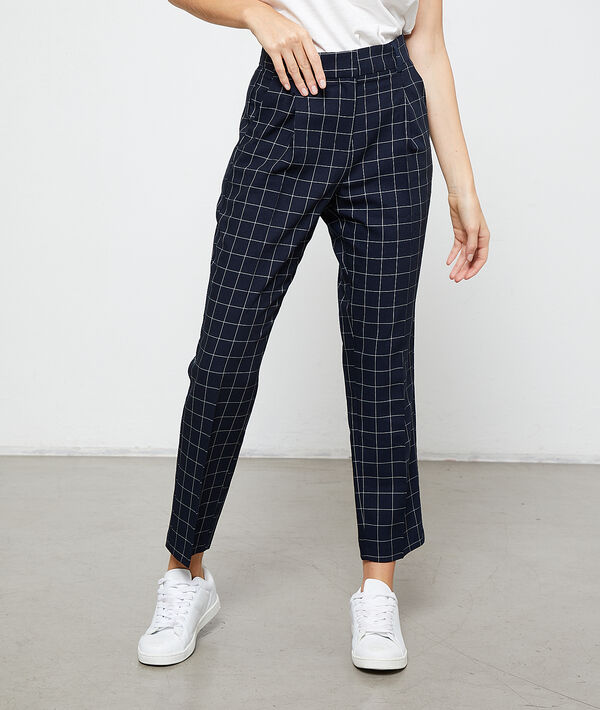 Pantalón talle alto de cuadros Pantalón talle alto de cuadros
