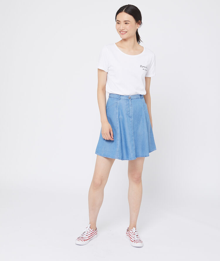Camiseta ‘et puis au pire on s’aime’ de algodón blanco.