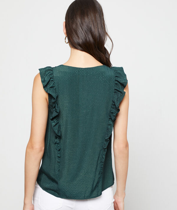 Blusa plumetis con volantes Blusa plumetis con volantes