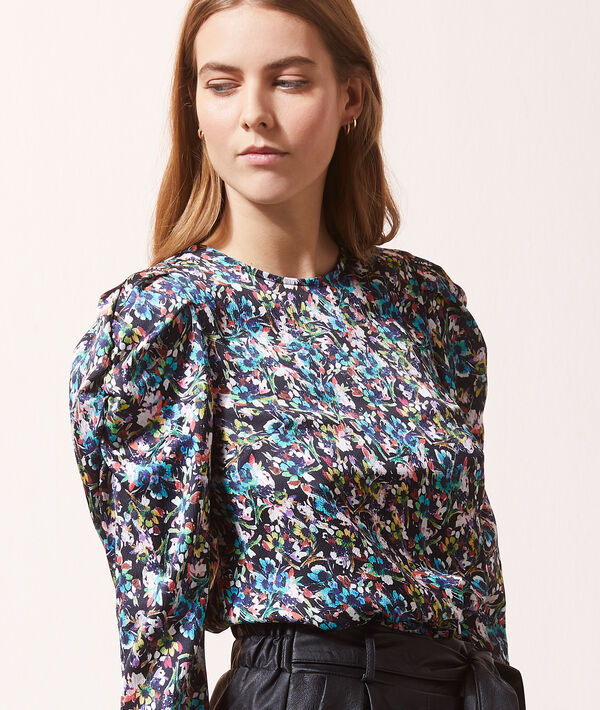 Blouse imprimé fleuri manches ballon Blouse imprimé fleuri manches ballon