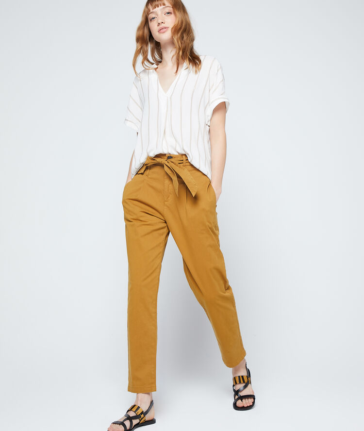 Blusa a rayas c.beige.