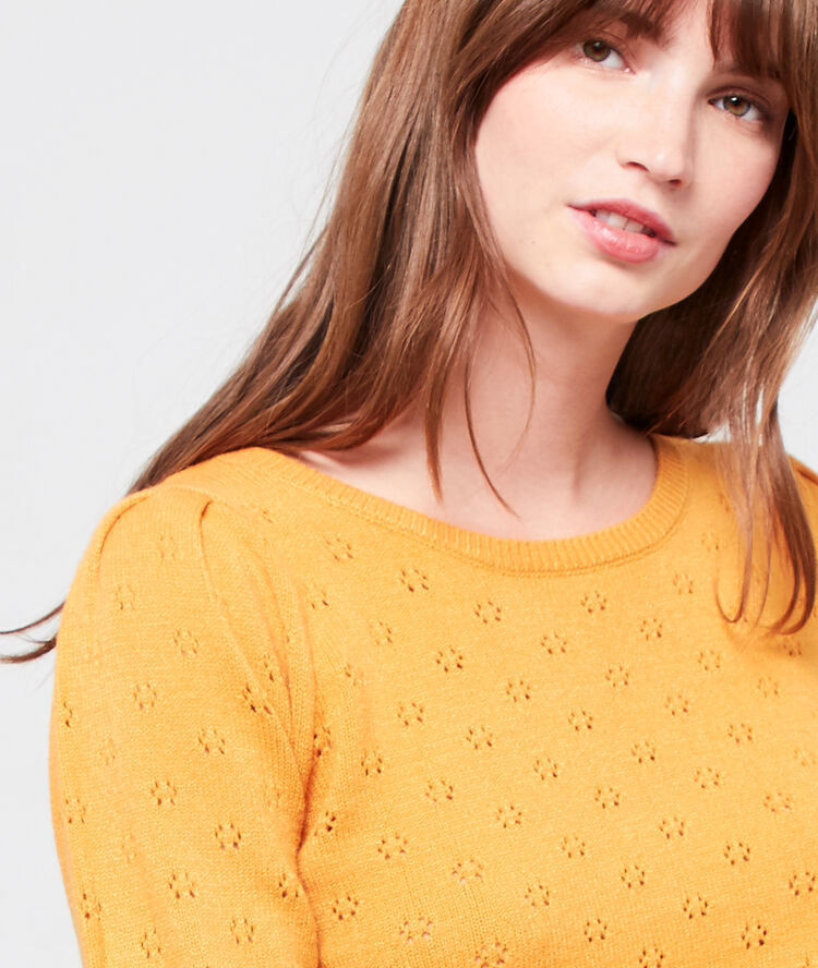 Jersey de punto pointelle c.ocre.