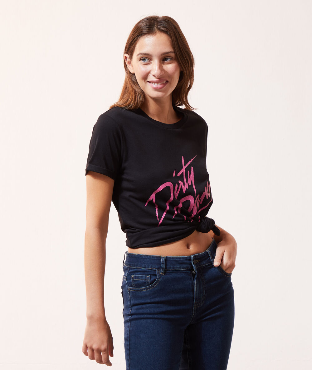 Camiseta 'dirty dancing' negro.