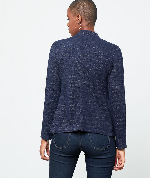 Veste col tailleur à fils métallisés Veste col tailleur à fils métallisés