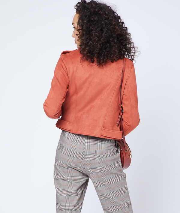 Chaqueta motera efecto ante Chaqueta motera efecto ante