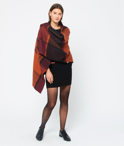Plaid de cuadros c.ocre.