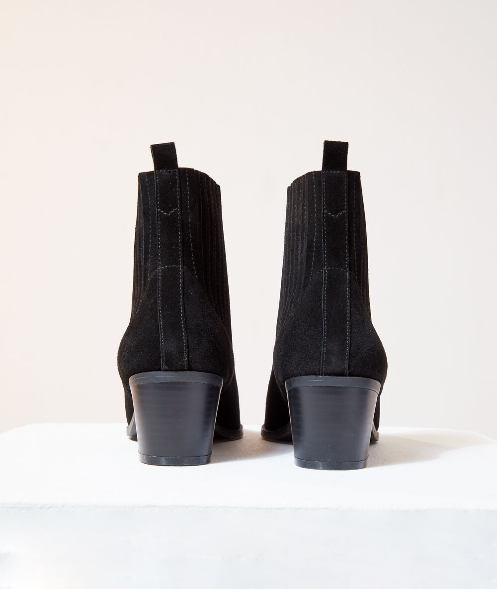 Botines efecto ante negro.