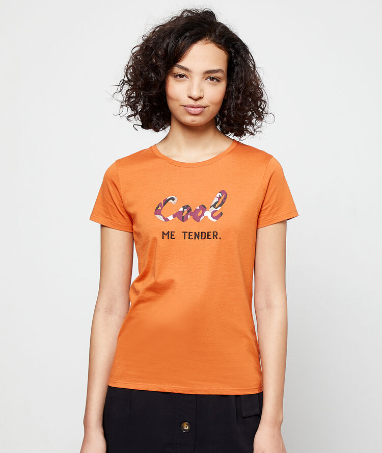 Camiseta ‘cool me tender’ naranja.