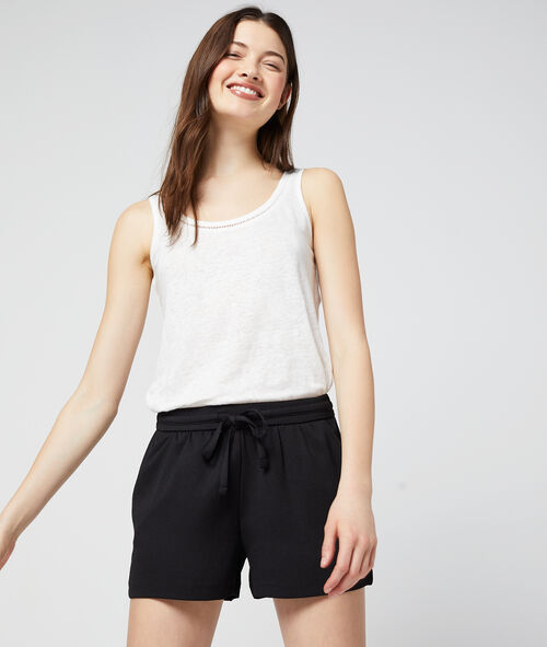 Pantalón corto vaporoso anudado Pantalón corto vaporoso anudado