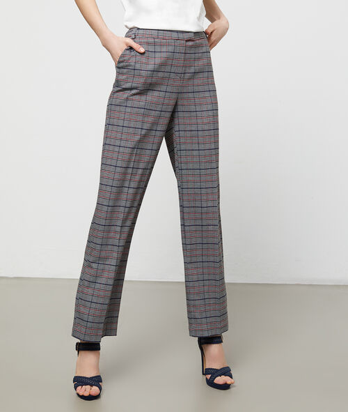 Pantalón estampado de cuadros Pantalón estampado de cuadros