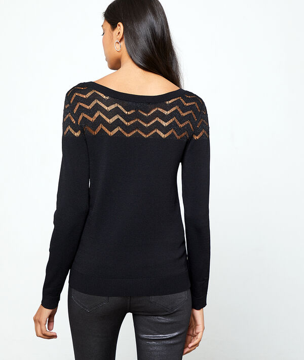 Jersey de punto fino zig zag Jersey de punto fino zig zag