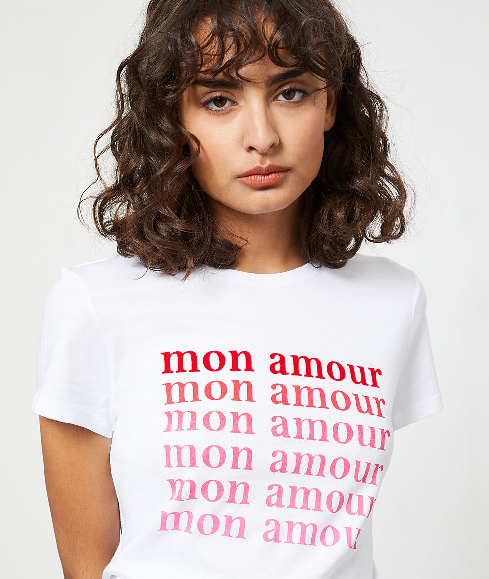 Camiseta ‘mon amour’ blanco.