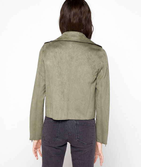 Chaqueta de motero efecto ante Chaqueta de motero efecto ante