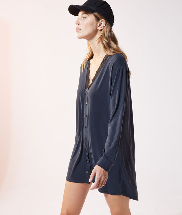 Vestido camisero motivos de encaje Vestido camisero motivos de encaje