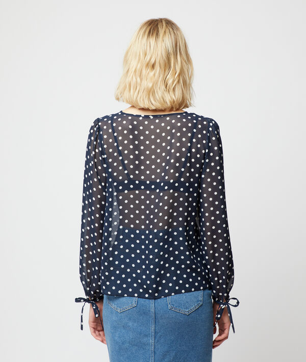 Blusa transparente de lunares Blusa transparente de lunares