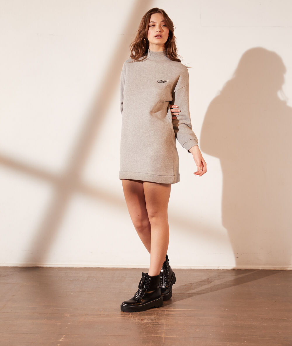 Vestido tipo sudadera 'my comfort' c.gris jaspeado.