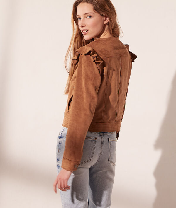 Chaqueta de ante con volantes Chaqueta de ante con volantes