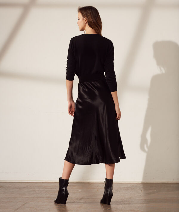 Falda midi satinada Falda midi satinada