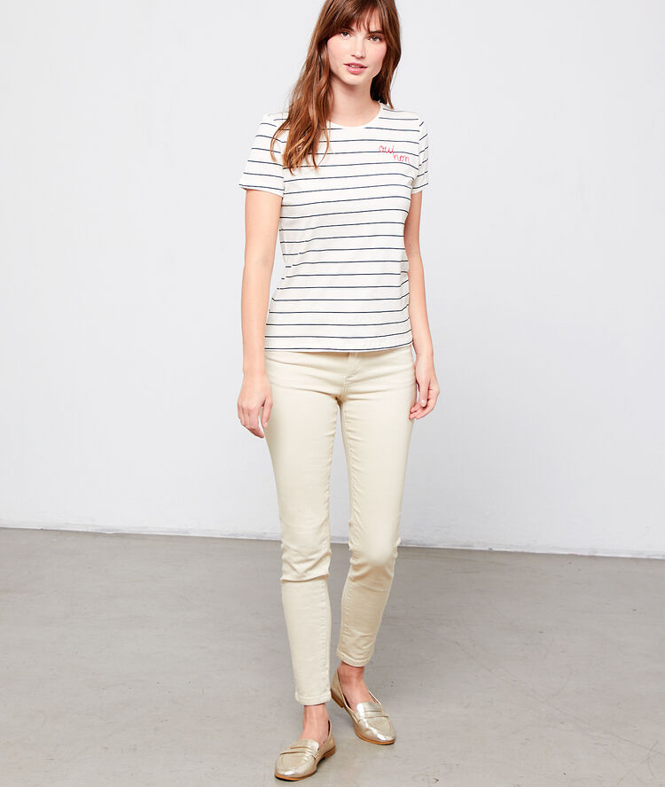 Camiseta marinera ‘oui-non’ blanco.