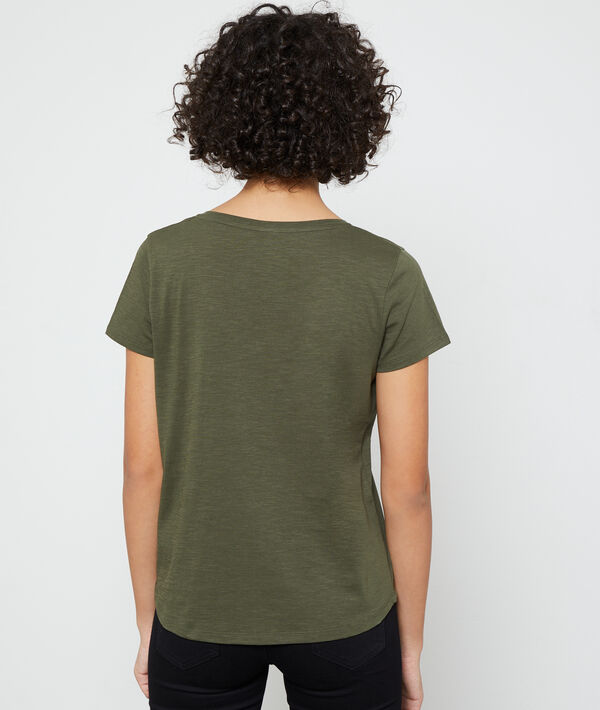 Camiseta cuello en V de algodón orgánico Camiseta cuello en V de algodón orgánico