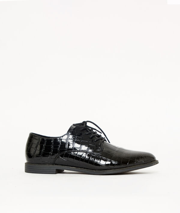 Derbies lacados efecto cocodrilo Derbies lacados efecto cocodrilo