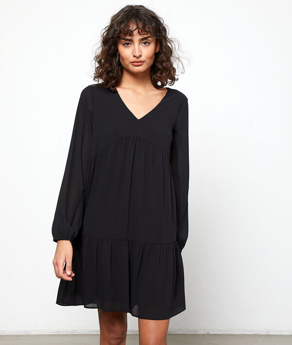 Vestido vaporoso liso Vestido vaporoso liso