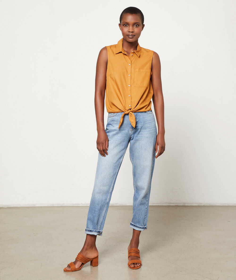 Camisa sin mangas con lazada savana.