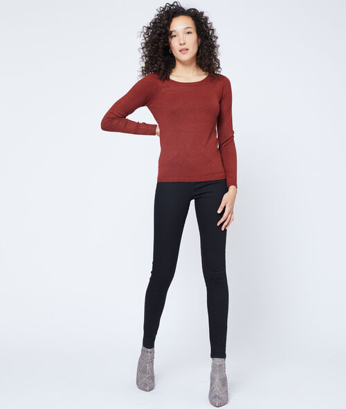 Pull col rond en maille fine epice.